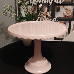 Cupcakes & Cashmere Blush Tall Pedestal Cake Stand NWT